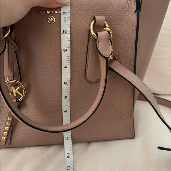 Michael Kors Blush Nude Pink Leather Tote Bag - Picture 12 of 16